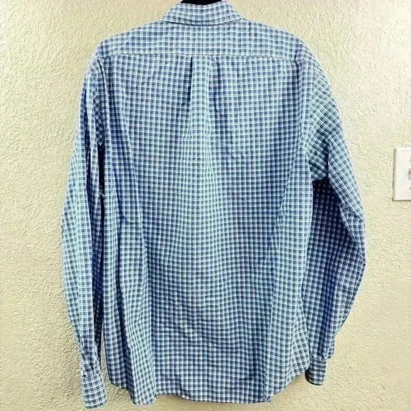 Ralph Lauren Blue Gingham Check Long Sleeve Button Down Shirt Men’s XL - Picture 4 of 6